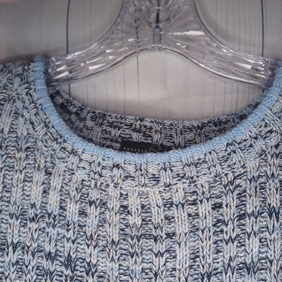 Vintage Y2K Southpole Knit Sweater Mens Size Medium Blue Big Front Logo Casual - Picture 6 of 13